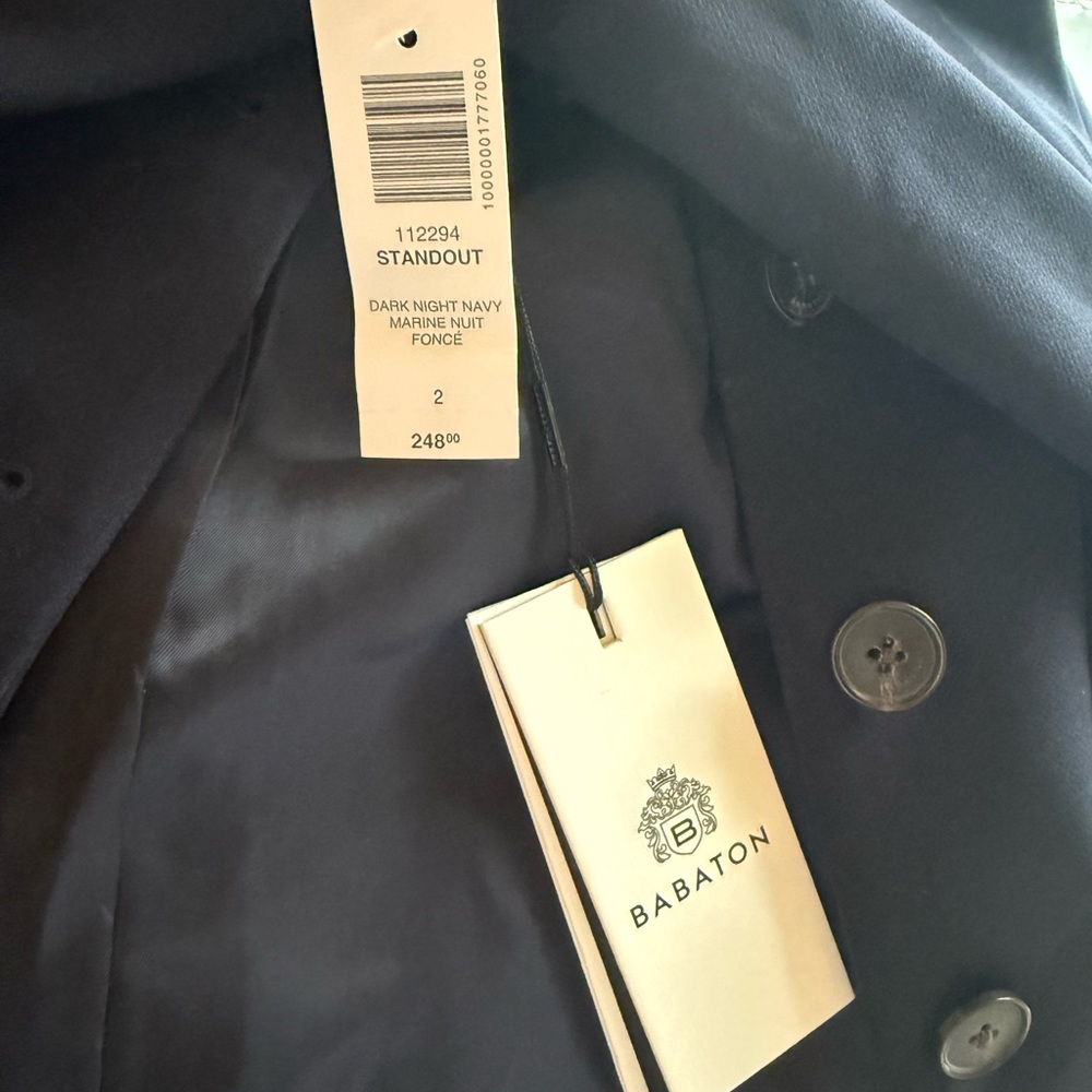 NWT Babaton Standout Blazer in Dark Night Navy / Size 2 - Picture 7 of 7